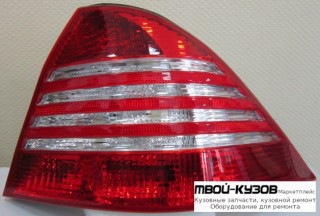 ФОНАРЬ ЗАДНИЙ ВНЕШНИЙ ЛЕВАЯ + ПРАВАЯ (КОМПЛЕКТ) С ДИОД СТОП СИГНАЛ КРАСНЫЙ-XРОМ для Mercedes W220 (10.1998-)