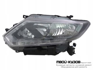 ФАРА ЛЕВАЯ СТОРОНА ПОД КОРРЕКТОР С ДИОД (DEPO) для Nissan X-TRAIL (2015-)