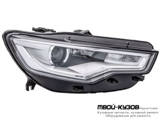 ФАРА ПРАВАЯ СТОРОНА ЛИНЗОВАННАЯ С КОРРЕКТОР , ДИОД , (КСЕНОН) (DEPO) для Audi A6 (2011-)