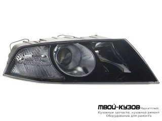 ФАРА ПРАВАЯ СТОРОНА ЛИНЗОВАННАЯ С КОРРЕКТОР ТЮНИНГ (DEPO) ВНУТРИ ЧЁРНЫЙ для Skoda OCTAVIA (2004-2008)
