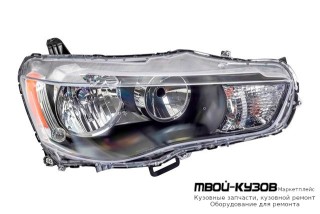 ФАРА ПРАВАЯ СТОРОНА ПОД КОРРЕКТОР ВНУТРИ ЧЁРНЫЙ (DEPO) для Mitsubishi OUTLANDER XL (2010-)