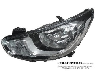 ФАРА ЛЕВАЯ СТОРОНА С КОРРЕКТОР (КИТАЙ) для Hyundai SOLARIS (2011-)