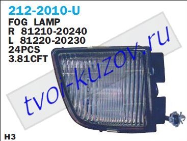 corona фара противотуманная левая 212-2010L-U