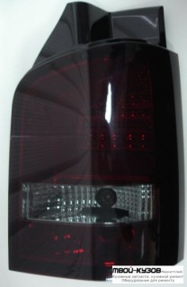 ФОНАРЬ ЗАДНИЙ ВНЕШНИЙ ЛЕВАЯ + ПРАВАЯ (КОМПЛЕКТ) ТЮНИНГ С ДИОД УКАЗАТЕЛЬ ПОВОРОТА СВЕТЯЩ.СЕКЦИЯМИ (SONAR) ВНУТРИ КРАСНЫЙ-ТОНИР для Volkswagen TRANSPORTER T5 (2003-2009)