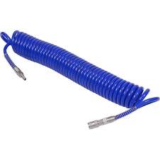 680-10110SQ Шланг воздушный спиральный полиуретановый с быстросьемами Ø10х14мм, 10 м