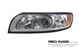 ФАРА ЛЕВАЯ СТОРОНА С КОРРЕКТОР ВНУТРИ (DEPO) СЕРЫЙЕБРИСТО-СЕРЫЙ для Volvo S40 / V50 (2008-)