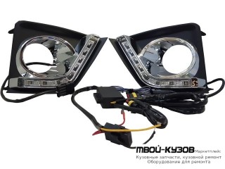 РЕШЕТКА БАМПЕРА ПЕРЕДНИЙ ЛЕВАЯ + ПРАВАЯ (КОМПЛЕКТ) С DRL( ХОД. ОГНИ) для Toyota COROLLA E180 (2013-)