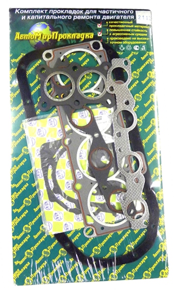 Набор прокладок двигателя полный ВАЗ-2112 (АвтоМирПроклад) Стандарт