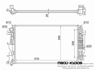 РАДИАТОР ОХЛАЖДЕНИЯ (см.каталог) MT для Volkswagen CRAFTER (2006-), Mercedes SPRINTER (2006-)