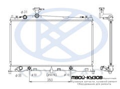 РАДИАТОР ОХЛАЖДЕНИЯ AT 1.8 2 (KOYO) для Mazda 6 (2002-2007)