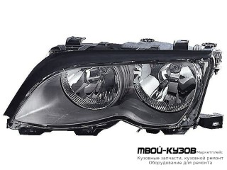 ФАРА ЛЕВАЯ СТОРОНА (СЕДАН) С КОРРЕКТОР (EAGLE EYES) ВНУТРИ ЧЁРНЫЙ для BMW E46 СЕДАН / УНИВЕРСАЛ (05.1998 - 08.2001) (09.2001 - 2003)