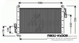 NEON КОНДЕНСАТОР КОНДИЦИОНЕРА для Dodge NEON (1995-1999)