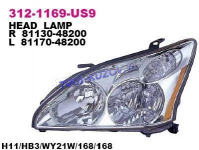 LEXUS RX 300/330/400 02.03- ФАРА ЛЕВАЯ    312-1169L-US9