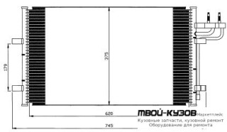 FOCUS КОНДЕНСАТОР КОНДИЦИОНЕРА (KOYO) для Ford FOCUS (2005-), Ford FOCUS (2008-2010)
