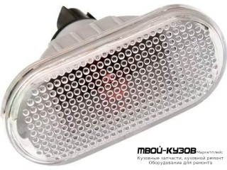 ПОВТОРИТЕЛЬ ПОВОРОТА В КРЫЛО ЛЕВАЯ = ПРАВАЯ (DEPO) БЕЛЫЙ для Nissan MICRA (2003-), Nissan NAVARA (2006-), Nissan NOTE (01.2006-) E11E, Nissan PATFINDER R51 (2005-), Nissan QASHQAI (2007-), Nissan TIIDA (2007-)