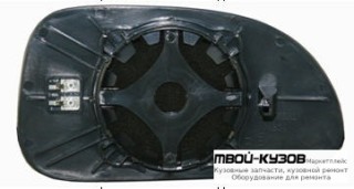 СТЕКЛО ЗЕРКАЛА ЛЕВАЯ СТОРОНА С ПОДОГРЕВОМ (ASPHERICAL) (ТАЙВАНЬ) для Ravon GENTRA (2015-), Chevrolet LACETTI (2004-) / DAEWOO NUBIRA (2004-)