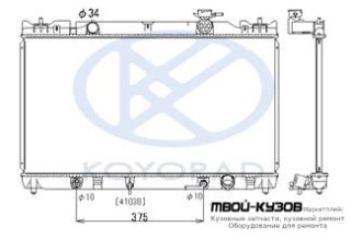 РАДИАТОР ОХЛАЖДЕНИЯ AT 2 2.4 (1 ряд) для Toyota CAMRY V30 (10.2001-)