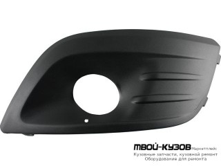 РЕШЕТКА БАМПЕРА ПЕРЕДНИЙ ЛЕВАЯ СТОРОНА С ОТВЕРСТИЯМИ ПОД ПРОТИВОТУМАННЫЕ ФАРЫ (РОССИЯ) для Renault LOGAN (2005-2014), Автоваз LADA LARGUS (2012-)