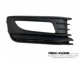 РЕШЕТКА БАМПЕРА ПЕРЕДНИЙ ПРАВАЯ СТОРОНА С ОТВЕРСТИЯМИ ПОД ПРОТИВОТУМАННЫЕ ФАРЫ (СЕДАН) (РОССИЯ) для Volkswagen POLO (09.2010 - 2020)