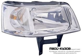 ФАРА ПРАВАЯ СТОРОНА ОДНОЛАМП ПОД КОРРЕКТОР (DEPO) для Volkswagen TRANSPORTER T5 (2003-2009)