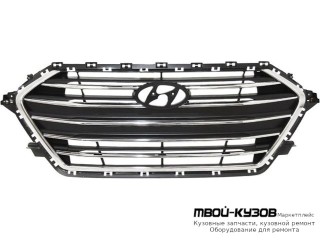 РЕШЕТКА РАДИАТОРА С ХРОМ МОЛДИНГ (КИТАЙ) для Hyundai ELANTRA (2016-)