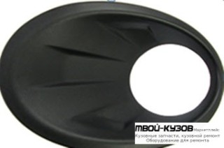 РЕШЕТКА БАМПЕРА ПЕРЕДНИЙ ПРАВАЯ СТОРОНА С ОТВЕРСТИЯМИ ПОД ПРОТИВОТУМАННЫЕ ФАРЫ (DEPO) для Nissan QASHQAI (2007-)