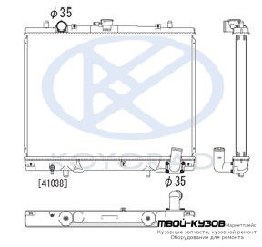 РАДИАТОР ОХЛАЖДЕНИЯ MT 2.5 (турбодизель) для Mitsubishi L200 (1996-)