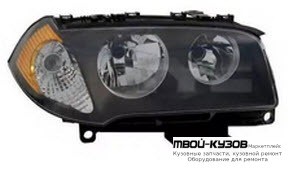 ФАРА ПРАВАЯ СТОРОНА С КОРРЕКТОР , ВНУТРИ ЧЁРНЫЙ , ЖЕЛТ УКАЗАТЕЛЬ ПОВОРОТА (DEPO) для BMW E83 X3 (01.2004-)