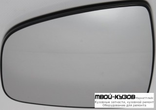 СТЕКЛО ЗЕРКАЛА ЛЕВАЯ СТОРОНА (CONVEX) БОЛЬШ (ТАЙВАНЬ) для Renault LOGAN (2005-2014)