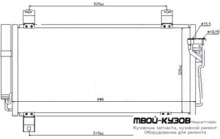 6 КОНДЕНСАТОР КОНДИЦИОНЕРА для Mazda 6 (2008-2012)