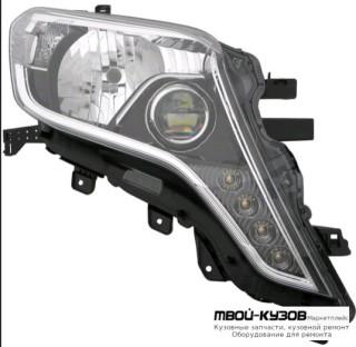 ФАРА ЛЕВАЯ + ПРАВАЯ (КОМПЛЕКТ) ТЮНИНГ ЛИНЗОВАННАЯ С ДИОД (EAGLE EYES) ВНУТРИ ЧЁРНЫЙ для Toyota LANDCRUISER PRADO 150 (2009-2017)