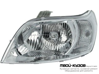 ФАРА ЛЕВАЯ СТОРОНА С КОРРЕКТОР (ХЭТЧБЭК) (DEPO) для Chevrolet AVEO T255 ХЭТЧБЭК (2008-), Ravon NEXIA R3 (2016-)