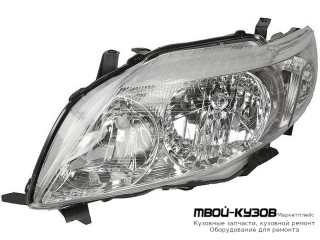 ФАРА ЛЕВАЯ СТОРОНА (СЕДАН) +/- ПОД КОРРЕКТОР (КИТАЙ) для Toyota COROLLA E150 (2006-) СЕДАН
