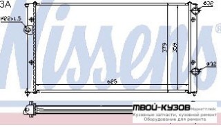 РАДИАТОР ОХЛАЖДЕНИЯ (NISSENS) (NRF) (GERI) (см.каталог) для Volkswagen PASSAT B3 (04.1988 - 10.1993)