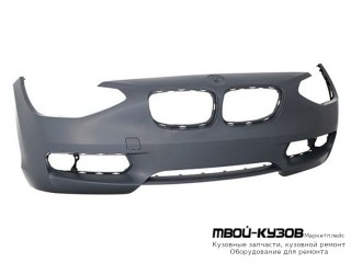 БАМПЕР ПЕРЕДНИЙ БЕЗ ОТВ ПОД ДАТЧИКИ , БЕЗ ОТВ П/ОМЫВАТЕЛЬ ФАР (ТАЙВАНЬ) для BMW F20 / F21 1 series (2011-)