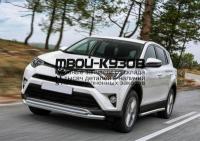 R.5718.001 - ЗАЩИТА ПЕРЕДНЕГО БАМПЕРА d57+d42 (RIVAL) Toyota Rav4 (2015-)