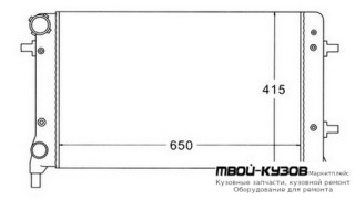 РАДИАТОР ОХЛАЖДЕНИЯ (см.каталог) для Skoda OCTAVIA (2004-2008), Volkswagen GOLF V (10.2003-), Volkswagen PASSAT B6 (06.2005-), Audi A3 (09.2003 - 09.2005-)
