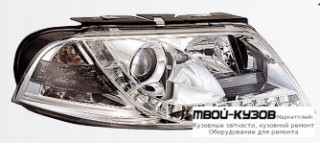 ФАРА ЛЕВАЯ + ПРАВАЯ (КОМПЛЕКТ) ТЮНИНГ ЛИНЗОВАННАЯ (DEVIL EYES) (SONAR) ВНУТРИ ХРОМ для Volkswagen PASSAT B5+ (10.2000-)