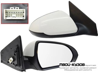 ЗЕРКАЛО ПРАВАЯ СТОРОНА ЭЛЕКТР С ПОДОГРЕВОМ (КИТАЙ) для Hyundai ELANTRA (2016-)