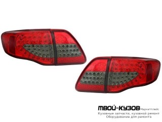 ФОНАРЬ ЗАДНИЙ ВНЕШНИЙ+ВНУТР ЛЕВАЯ + ПРАВАЯ (КОМПЛЕКТ) ТЮНИНГ С ДИОД (EAGLE EYES) ВНУТРИ КРАСНЫЙ-ТОНИР для Toyota COROLLA E150 (2006-) СЕДАН