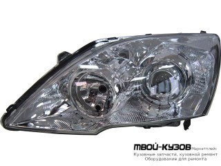ФАРА ЛЕВАЯ СТОРОНА +/- КОРРЕКТОР ЛИНЗОВАННАЯ ВНУТРИ ХРОМ (КИТАЙ) для Honda CRV (2006-2011)