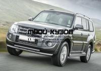 R.4002.009 - ЗАЩИТА ПЕРЕДНЕГО БАМПЕРА d76+d57 (RIVAL) Mitsubishi Pajero 4 (2011-2014)