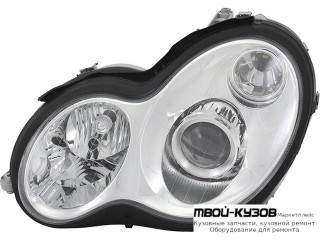 ФАРА ЛЕВАЯ СТОРОНА ПОД КОРРЕКТОР ЛИНЗОВАННАЯ (КСЕНОН) (DEPO) для Mercedes W203 (07.2000-)