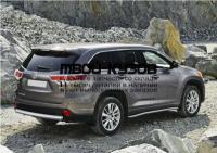 R.5702.012 - ЗАЩИТА ЗАДНЕГО БАМПЕРА d76 (RIVAL) Toyota Highlander (2010-2014)