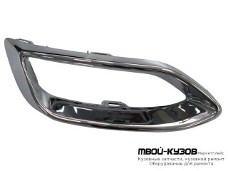 НАКЛАДКА БАМПЕРА ЛЕВАЯ СТОРОНА ЗАДНИЙ ХРОМ (КИТАЙ) для Volkswagen POLO (2020-)