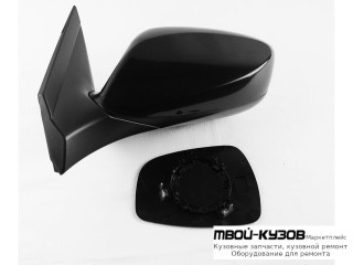 ЗЕРКАЛО ЛЕВАЯ СТОРОНА МЕХАН С ТРОСИК , КРЫШК ГЛАДК (FLAT) (ТАЙВАНЬ) для Hyundai SOLARIS (2011-)
