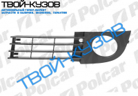 А6 01-05 РЕШЕТКА В БАМПЕР ЛЕВАЯ С ОТВ.