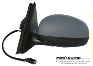 ЗЕРКАЛО ЛЕВАЯ СТОРОНА ЭЛЕКТР С ПОДОГРЕВОМ (ASPHERICAL) (ТАЙВАНЬ) для Skoda FABIA / ROOMSTER (2007-2009)