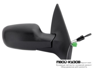 ЗЕРКАЛО ПРАВАЯ СТОРОНА С ТРОСИК ТЕМПЕР ДАТЧИК (ТАЙВАНЬ) для Renault MEGANE (2003-2007)