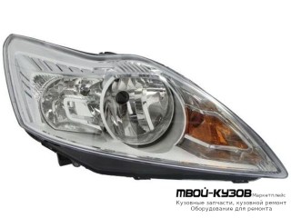 ФАРА ПРАВАЯ СТОРОНА С КОРРЕКТОР ВНУТРИ (DEPO) ХРОМ для Ford FOCUS (2008-2010)